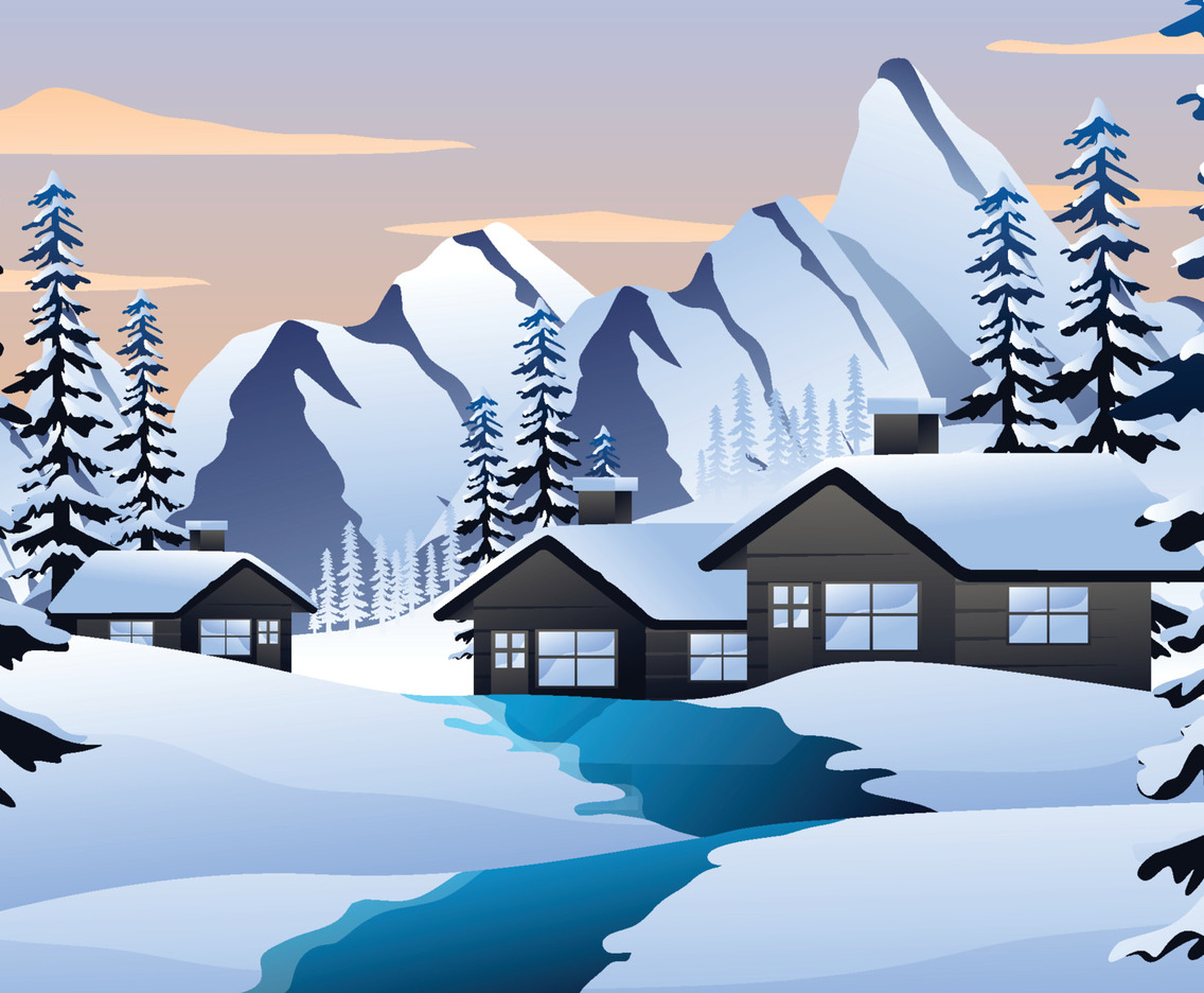 Winter Scenery Background Concept
