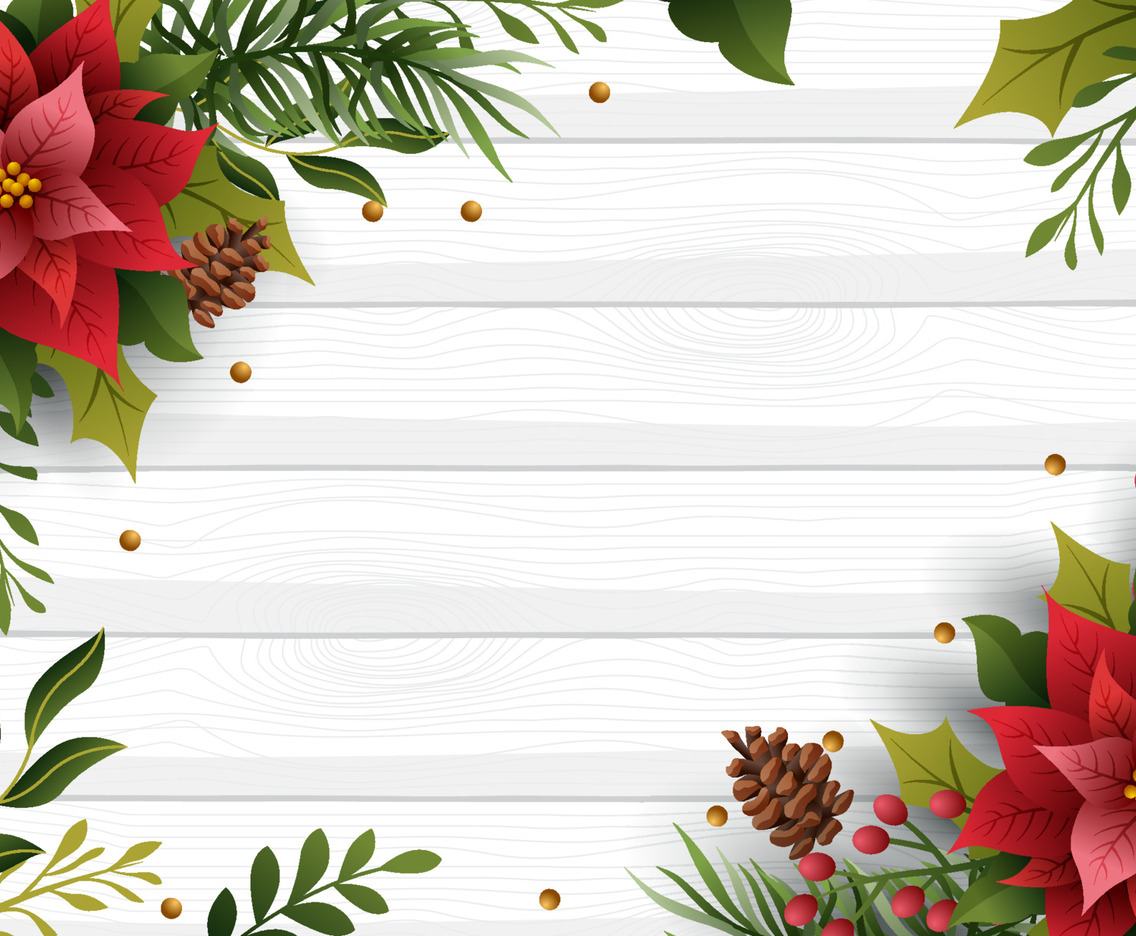 Poinsettias Christmas Background