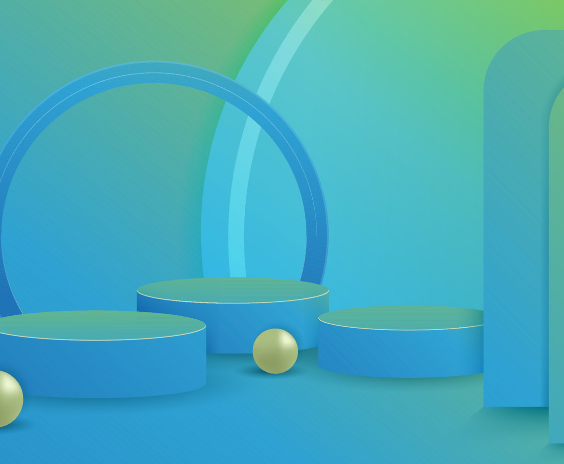 Blue and Green Combo 3D Background