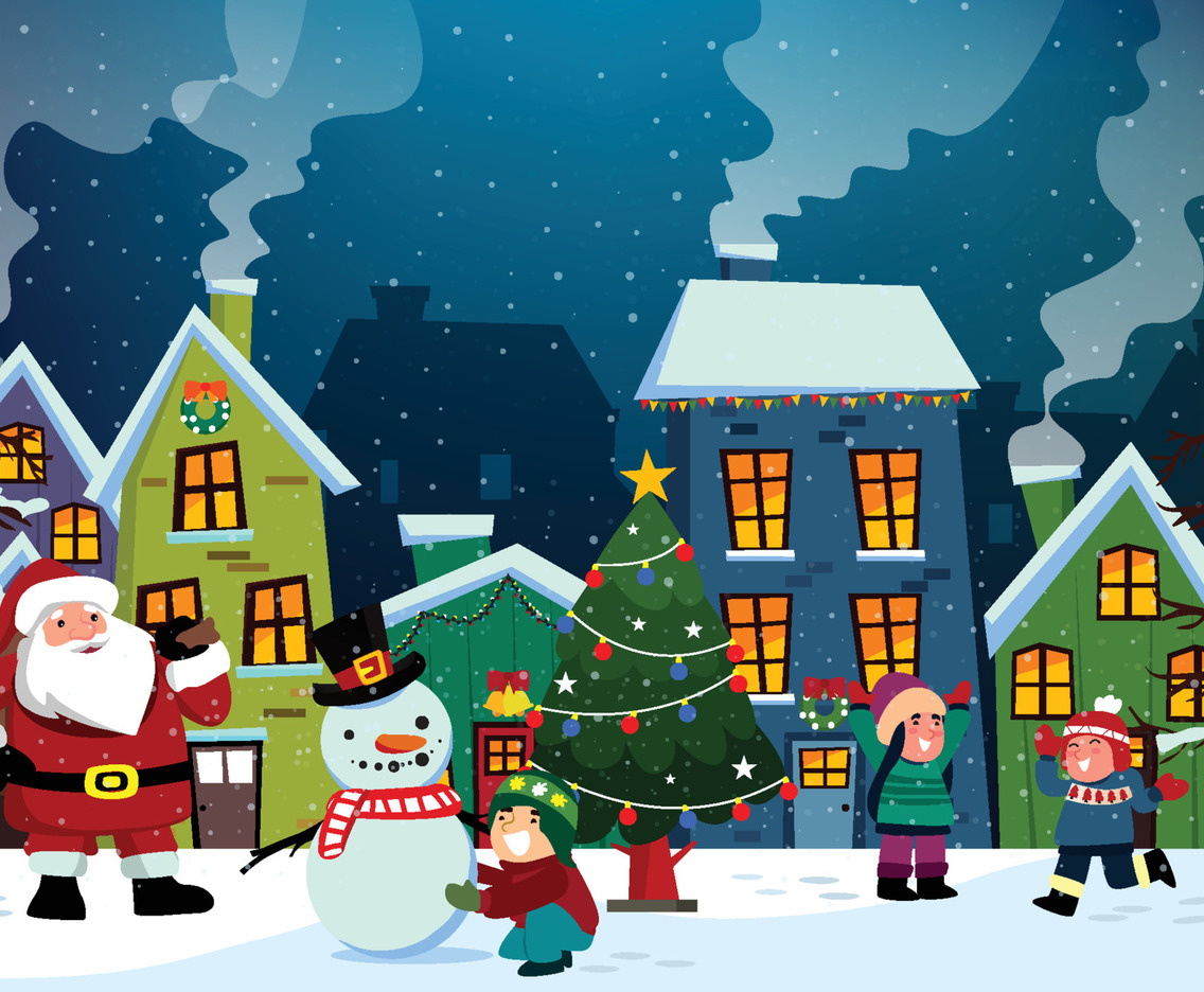 Winter Christmas Background Concept