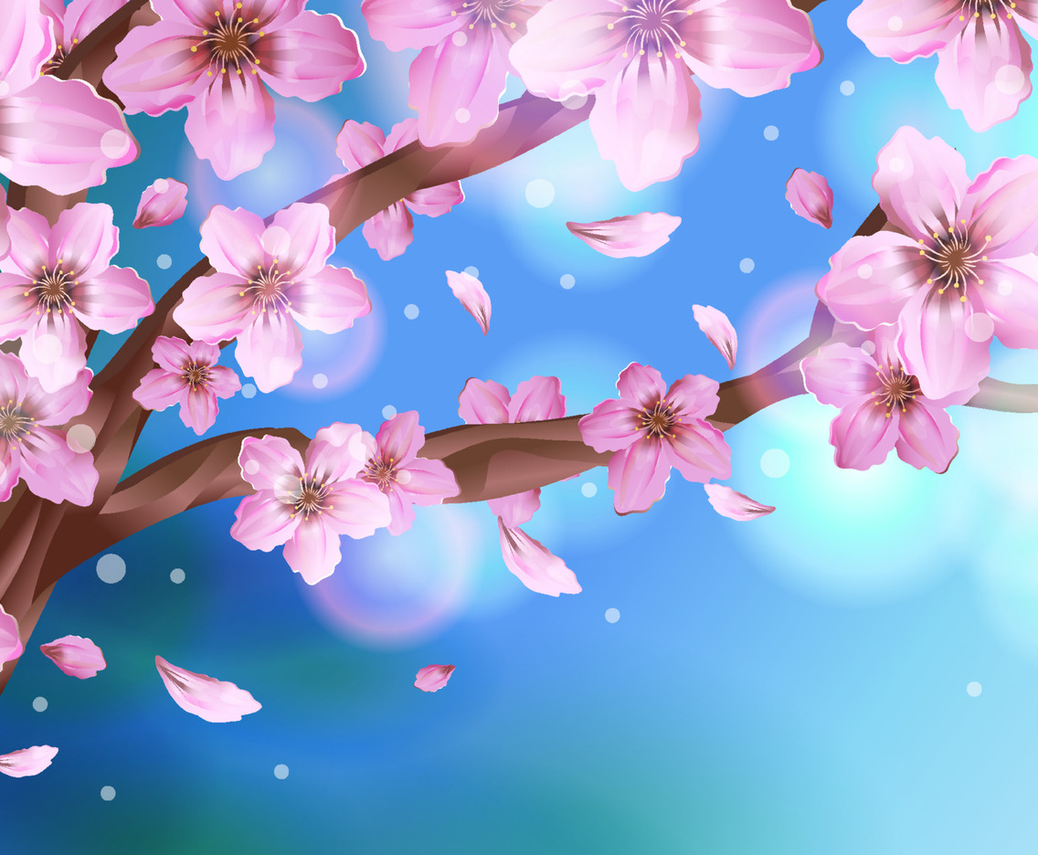 Peach Blossom in Night