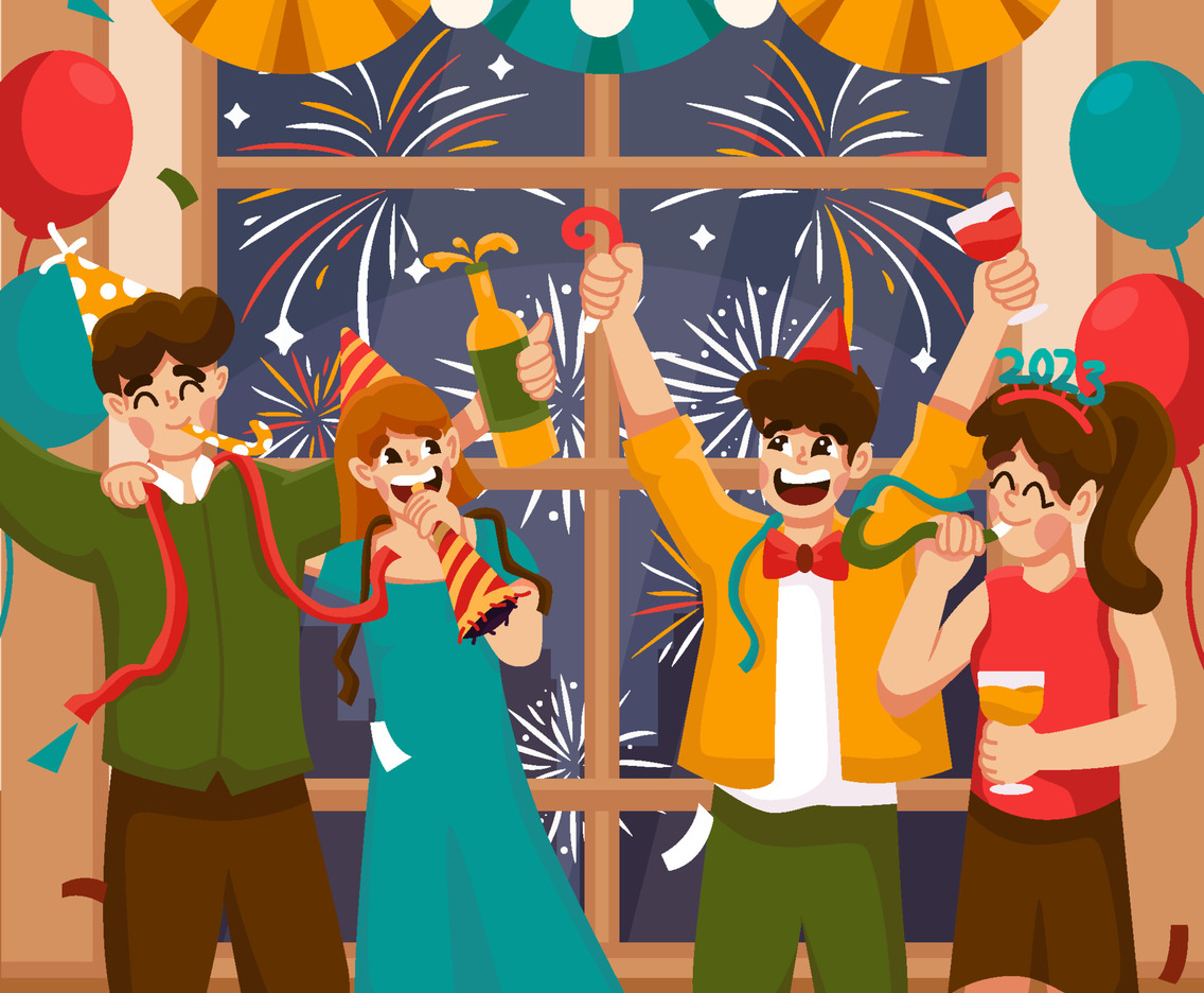 Fireworks New Year Party Indoor Activity