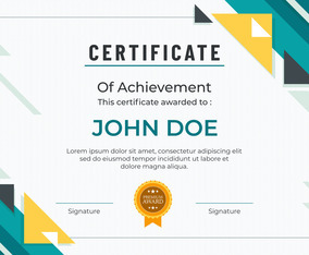 Flat Modern Certificate Design Template Vector Art & Graphics ...