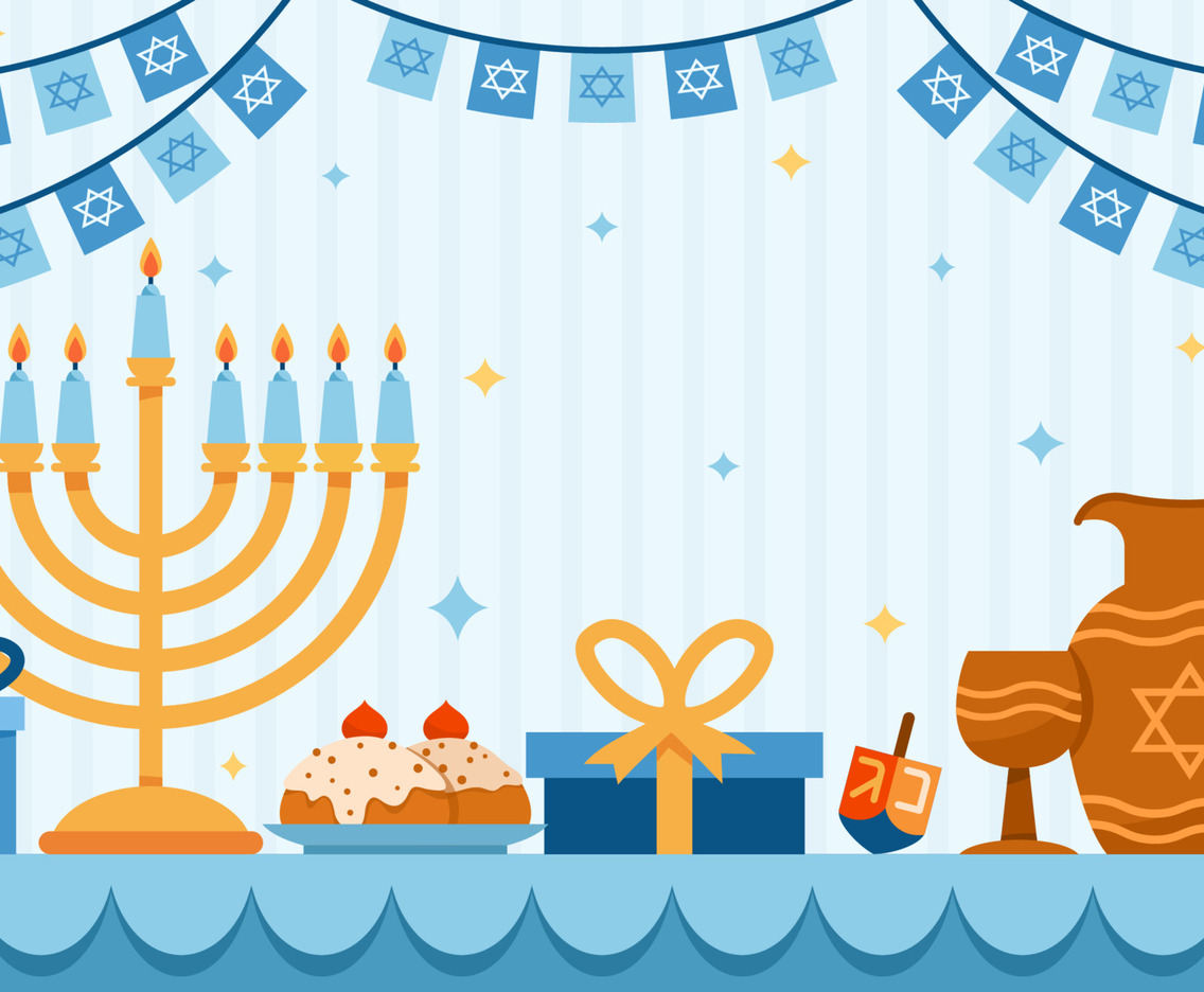 Table On Hanukkah Festival Of Lights