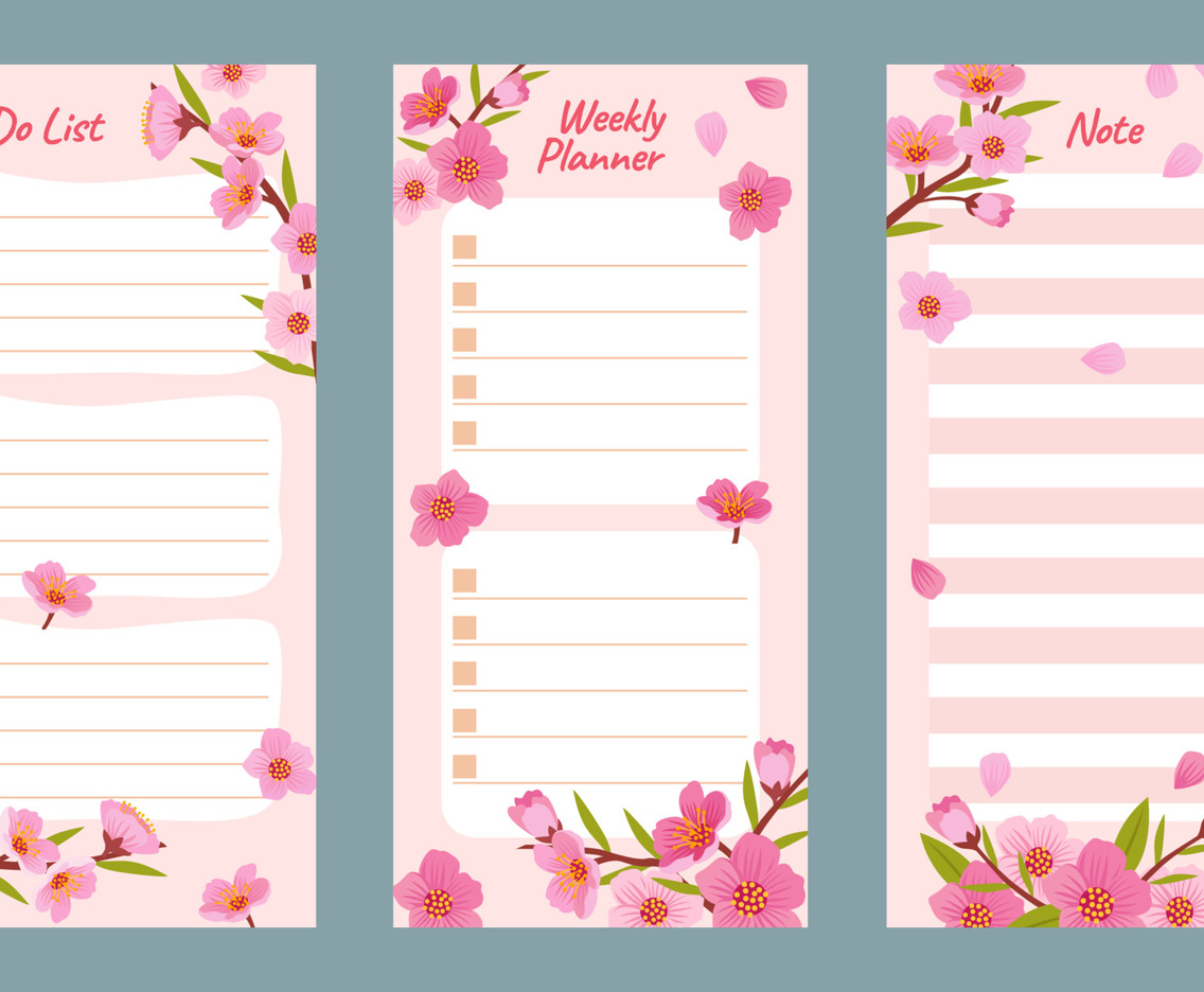 Peach Blossom Journal Template