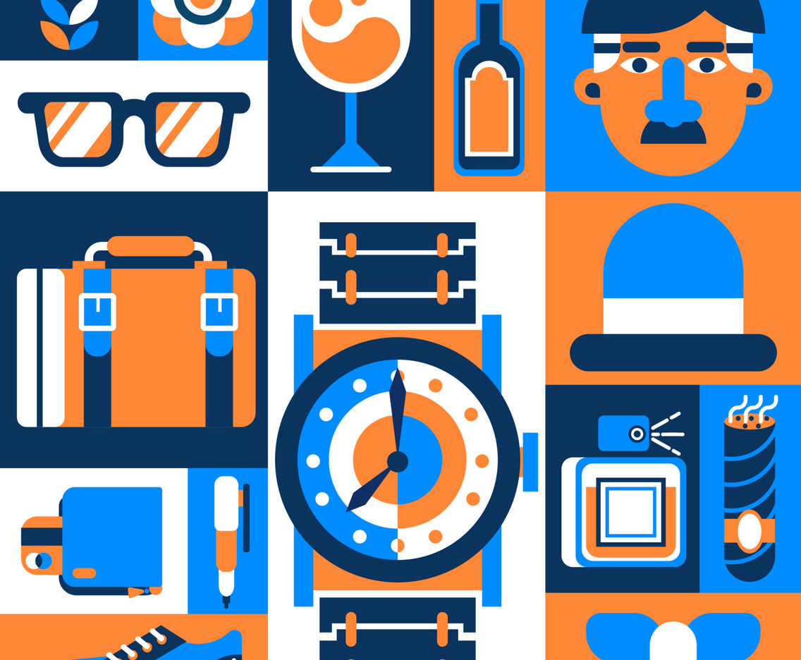 Flat Style Father's Day Stuff