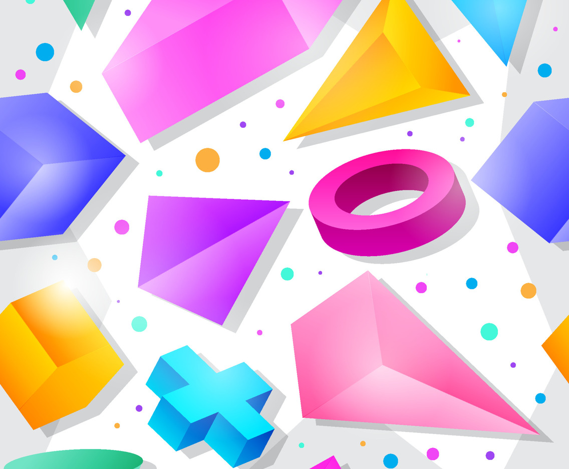 Abstract Colorful Geometric Shampe Seamless Pattern