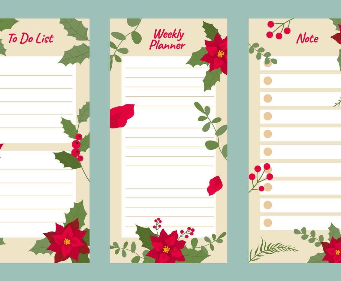 Poinsettias Journal Template