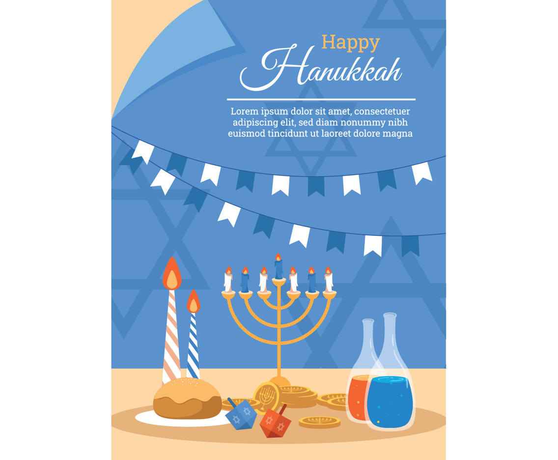 Happy Hanukkah Festival Background