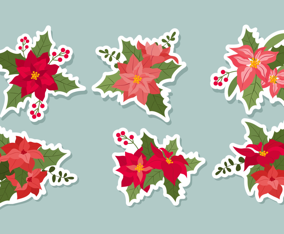 Poinsettias Sticker Collection