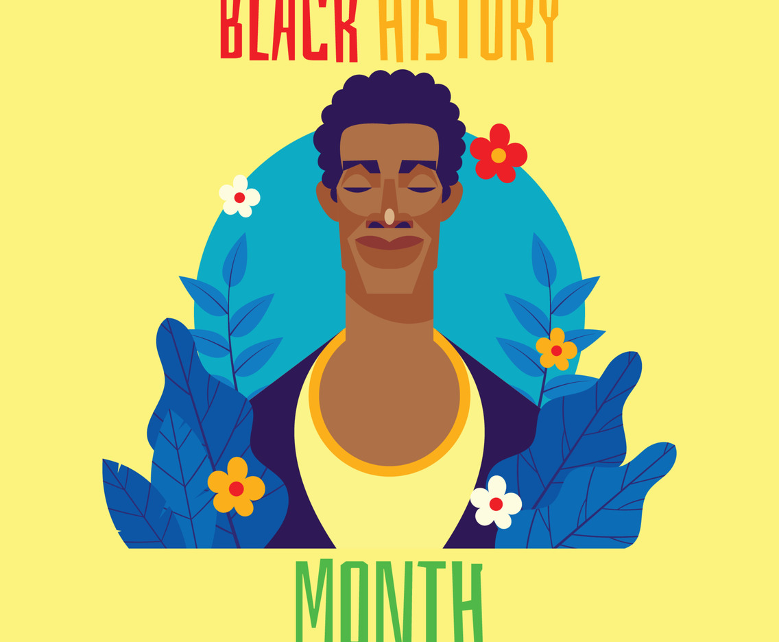 Young Man in Black History Month Concept