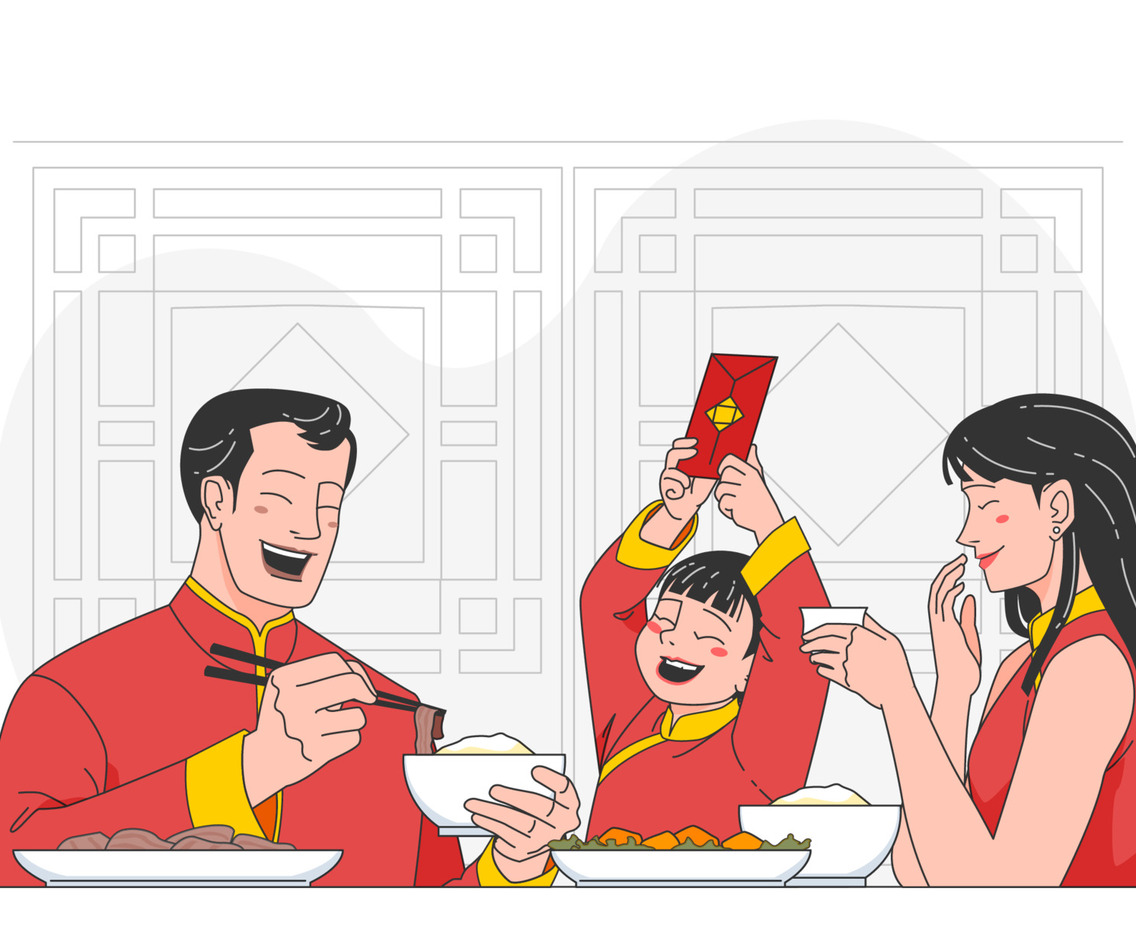 Little Family have a Precious Chinese New Year Feast