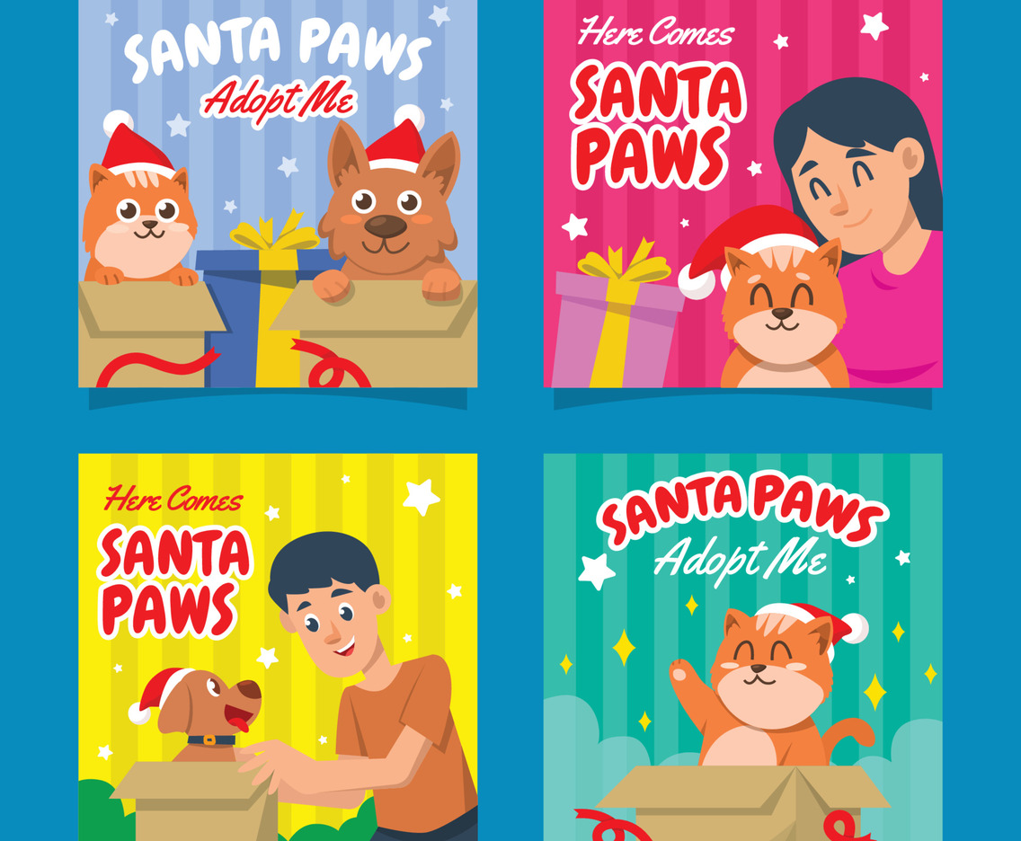 Santa Paws Social Media Post Design