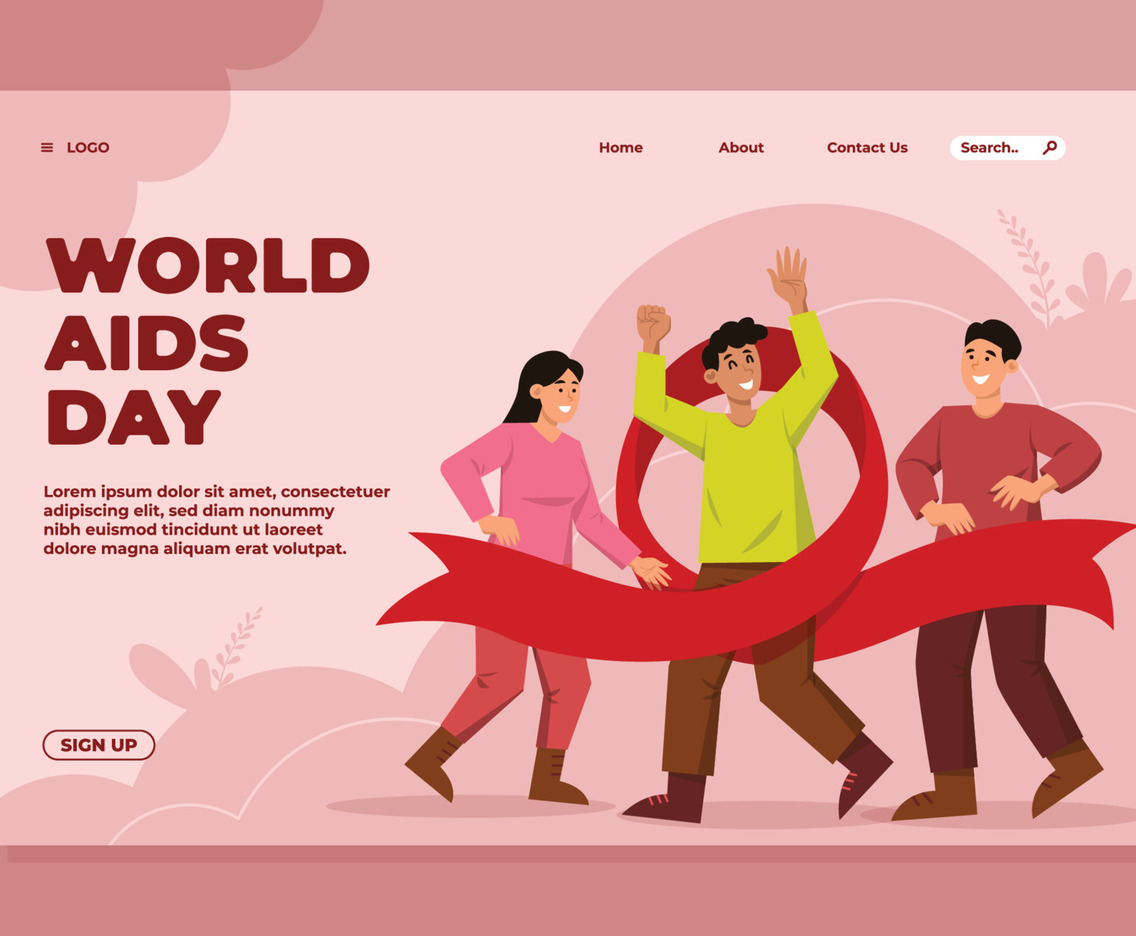 World Aids Day Landing Page Design