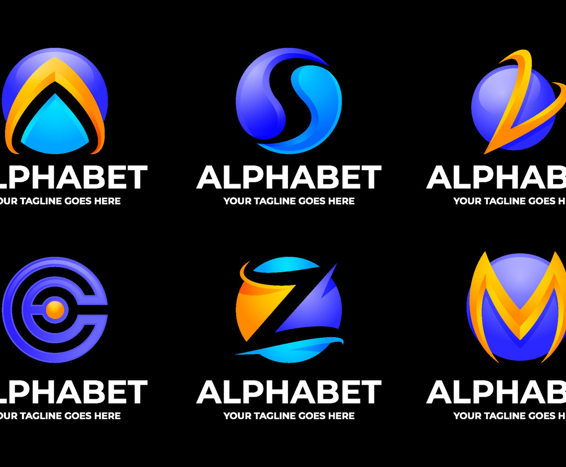 3D Alphabet Logo Set
