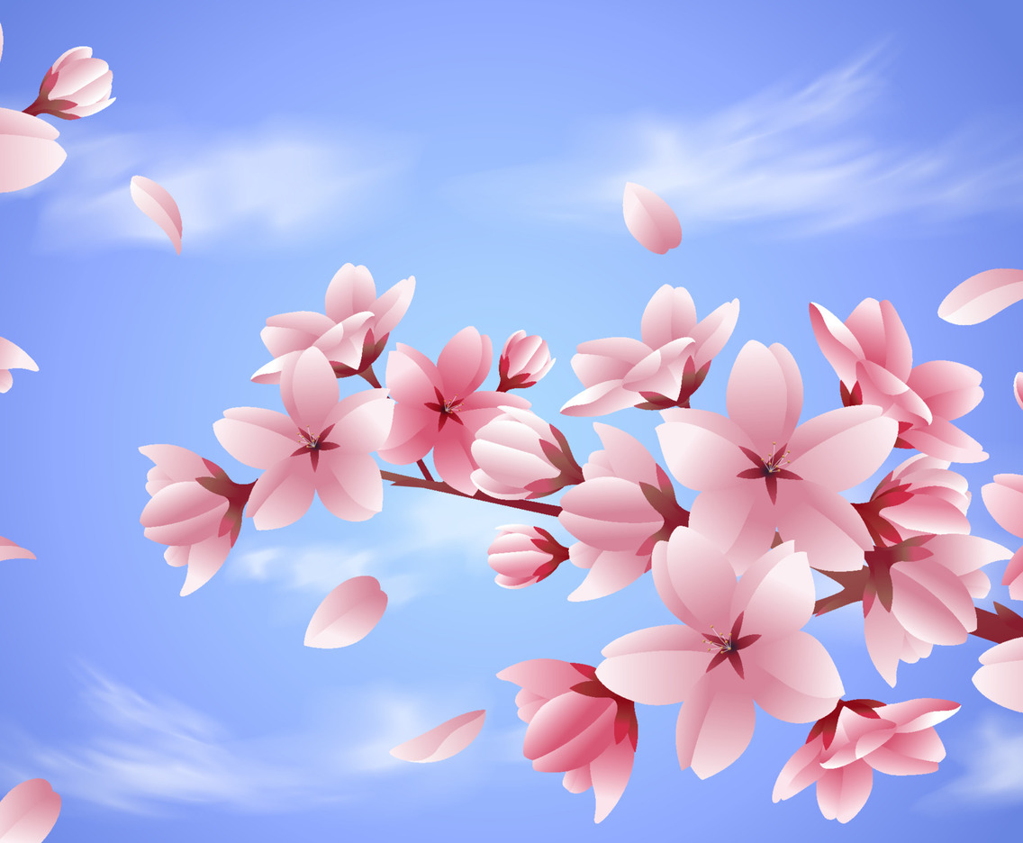 Beautiful Peach Blossom Branch