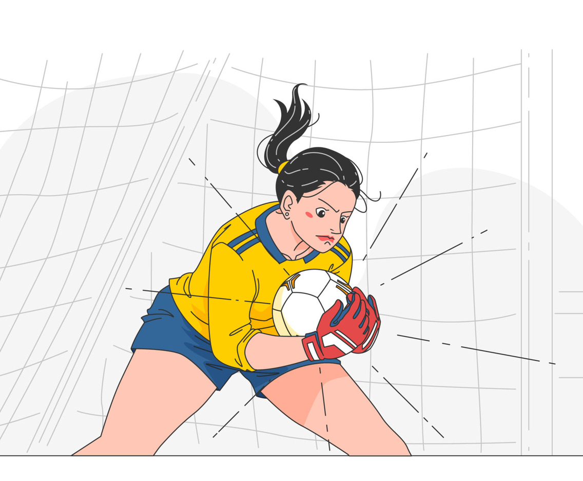The Goalkeeper Saves the Team from the Opponent's Attack