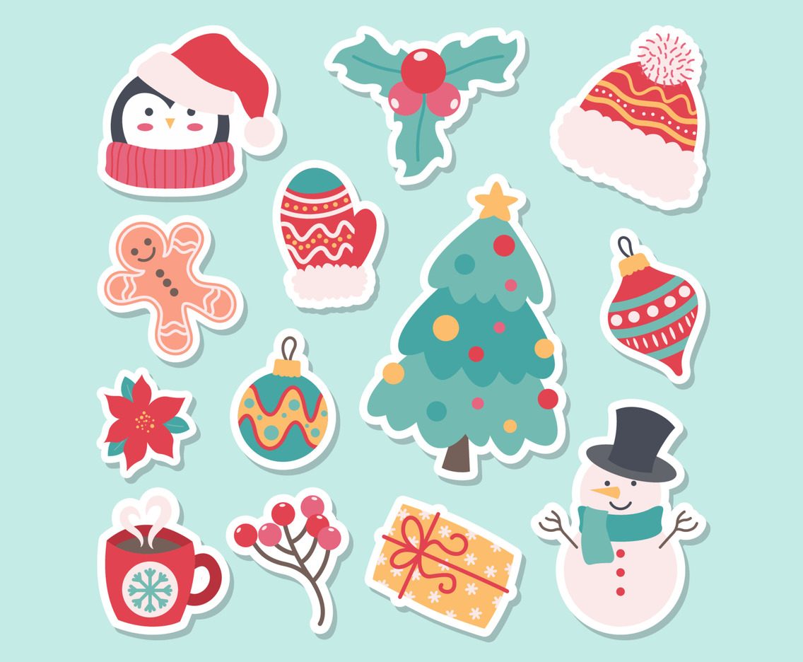 Winter Doodle Element Sitcker Collection