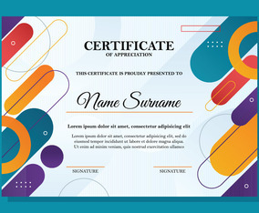 Gradient Modern Certificate Design Template Vector Art & Graphics ...