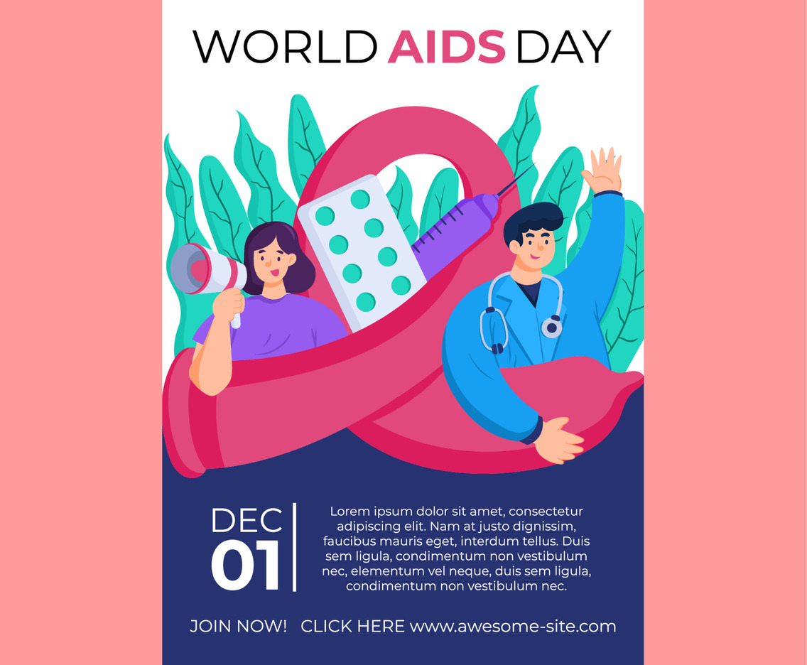 Announcement About Awareness Aids Poster