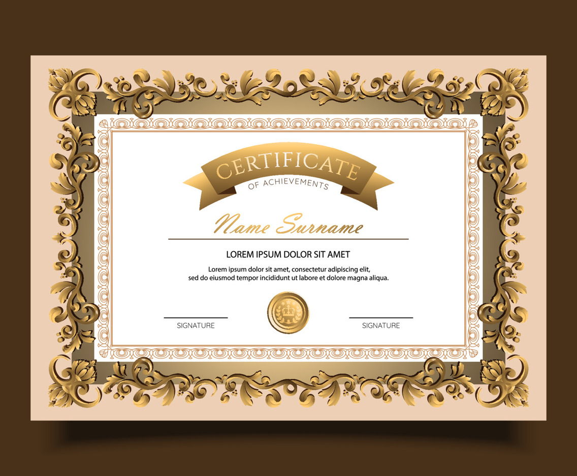 Victorian Certificate Template