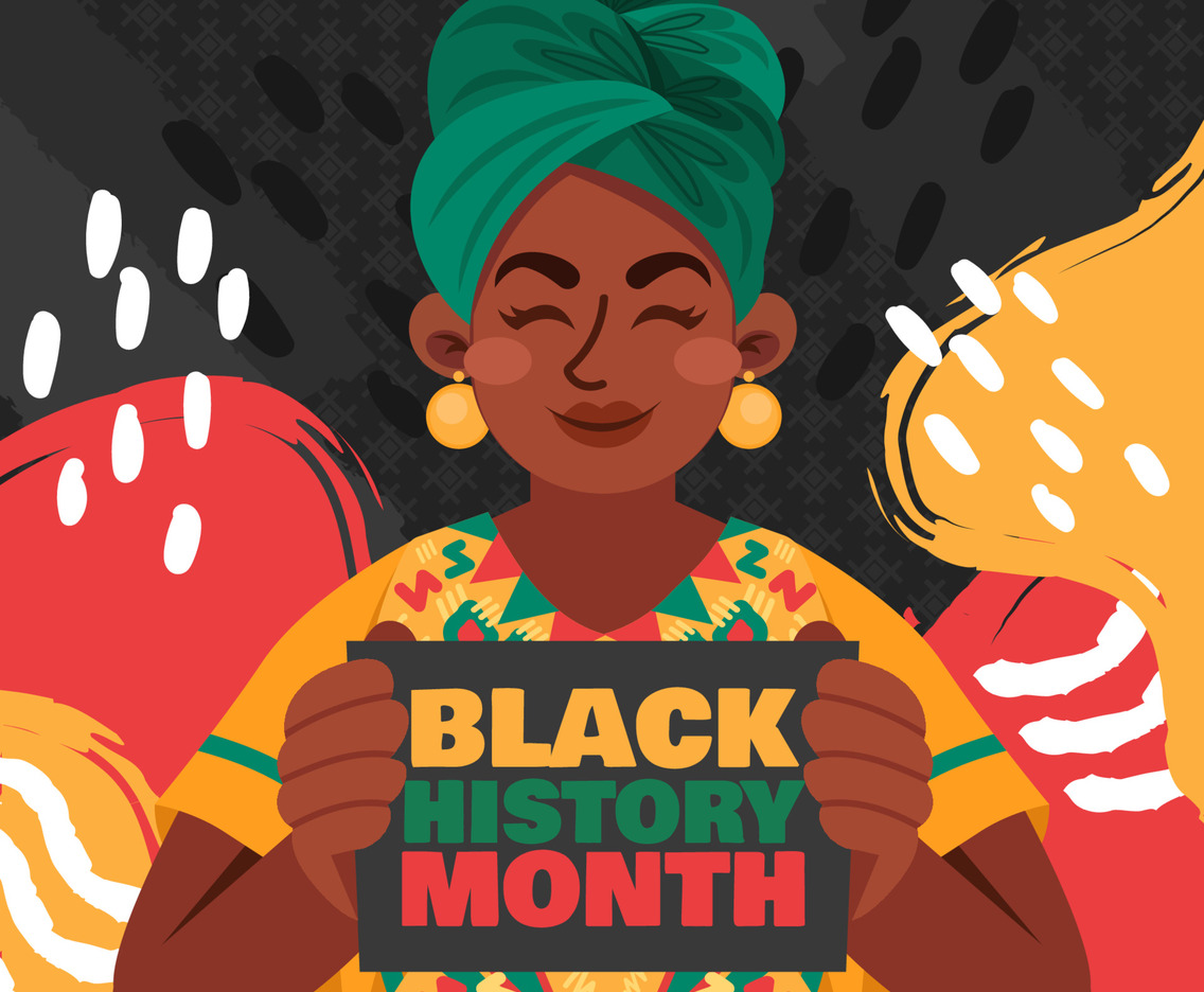 Women Holding Text Board Black History Mont