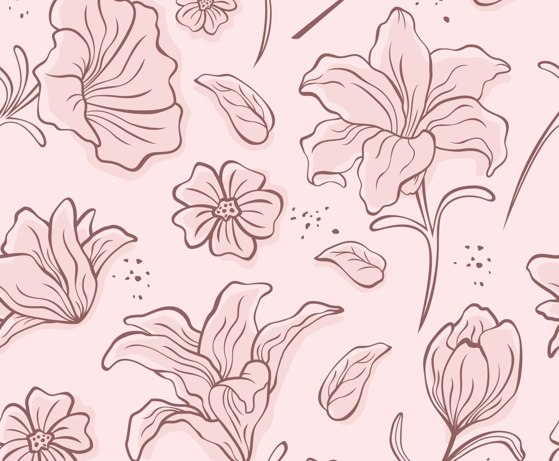 Hand Drawn Floral Seamless Pattern
