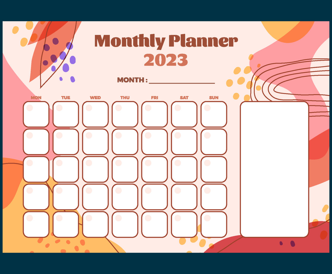 Monthly Timeline Template