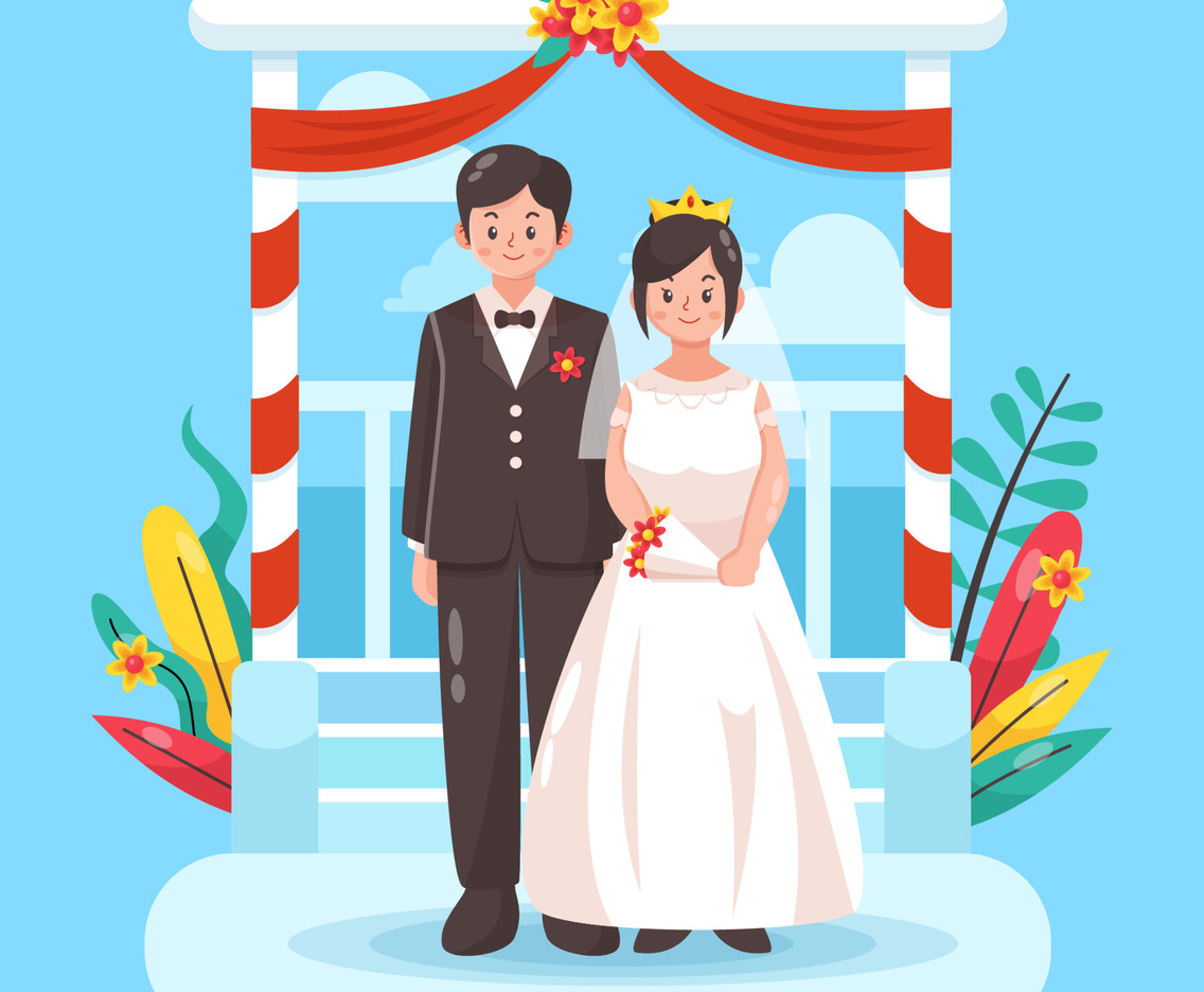 Couple's Wedding Day