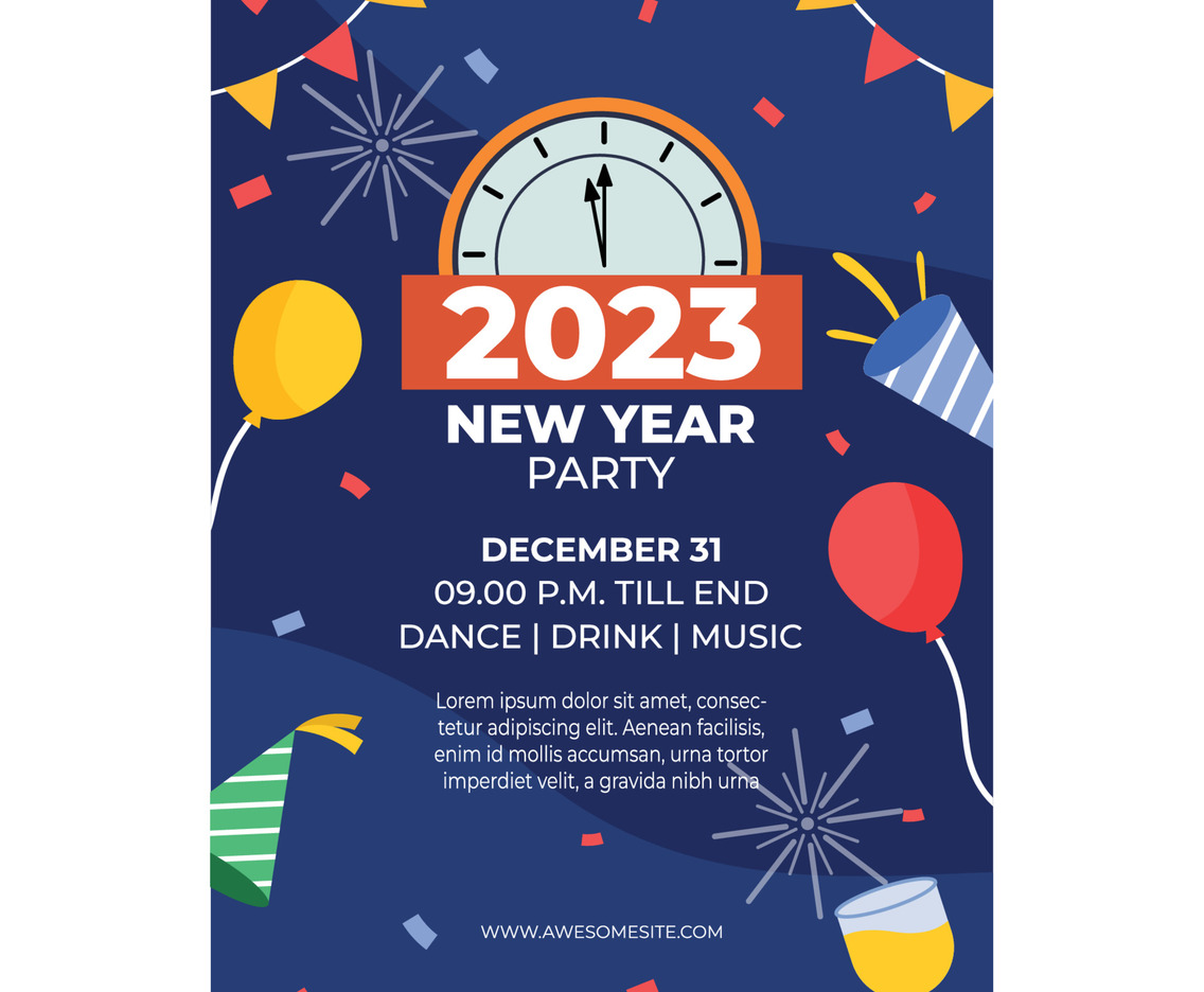 2023 New Year Poster Template