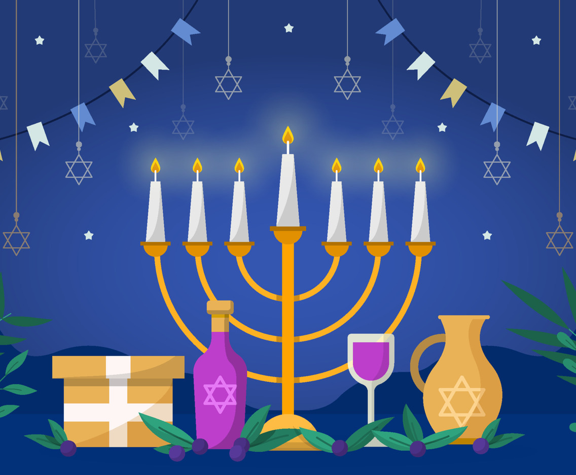 Beautiful Menorah For Hanukkah Festival