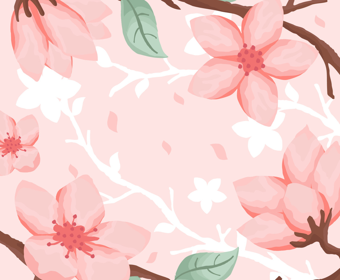 Stylish Colorful Peach Blossom Abstract Background