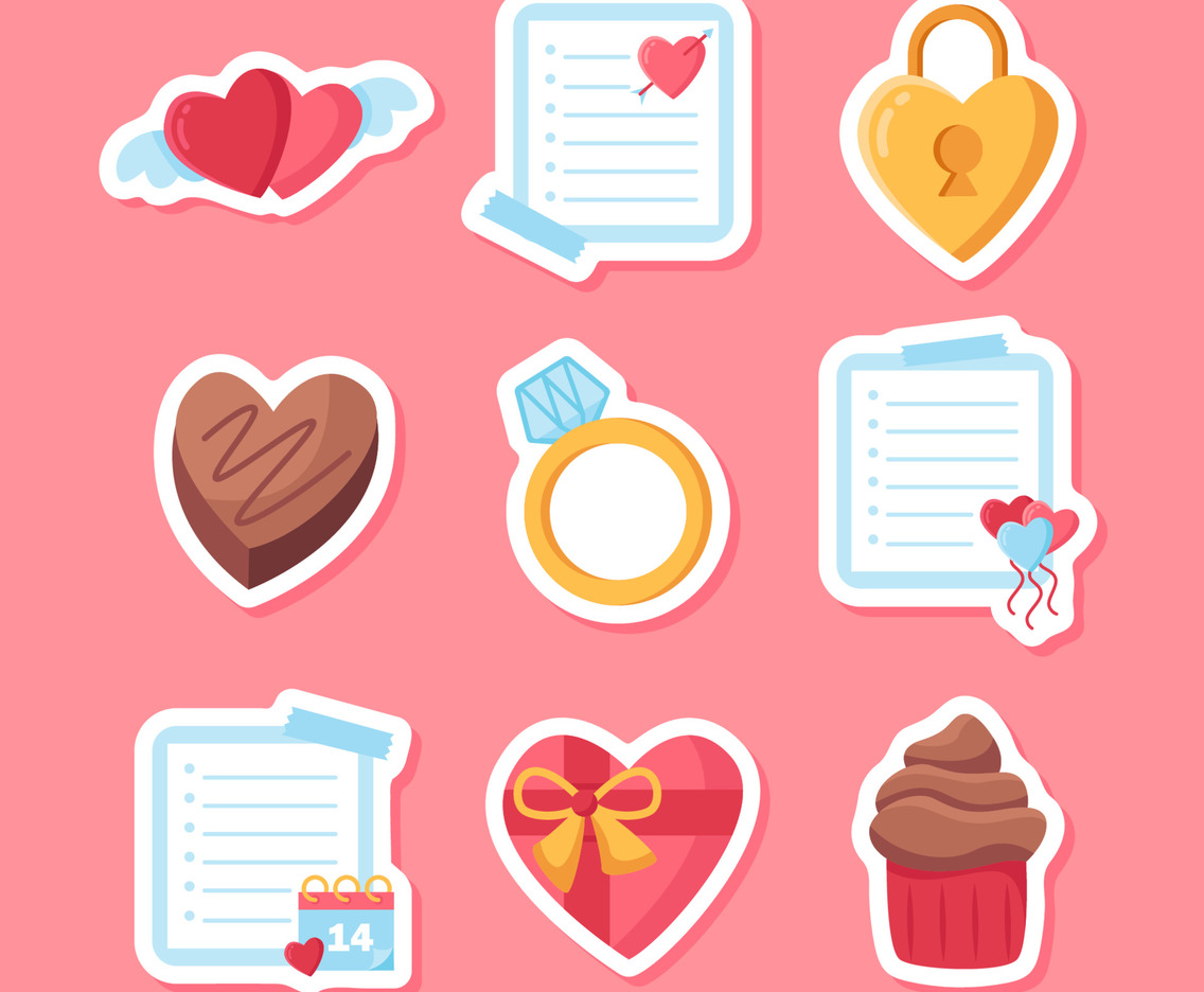 Valentine Themed Journal Sticker