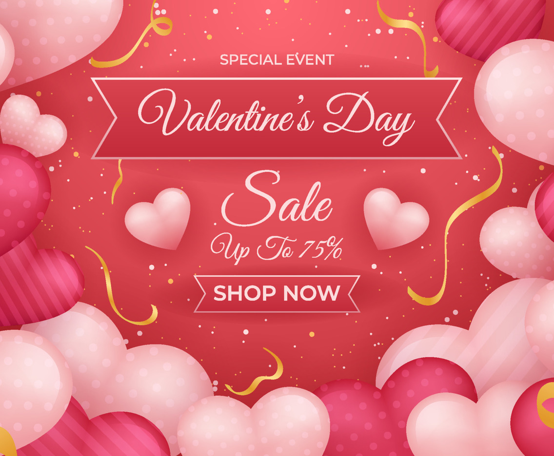 Valentine Sale Poster Template
