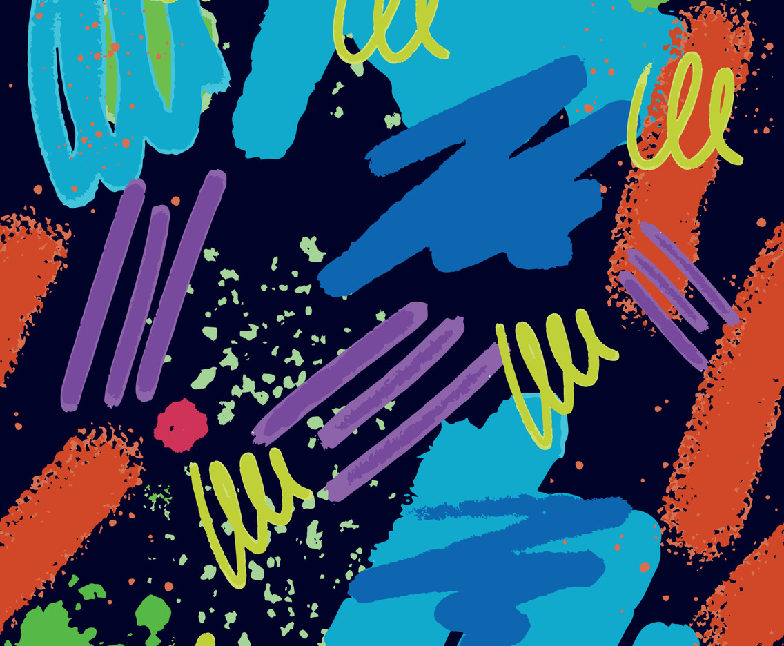 Hand Draw Brush Stroke Abstract Seamless Pattern