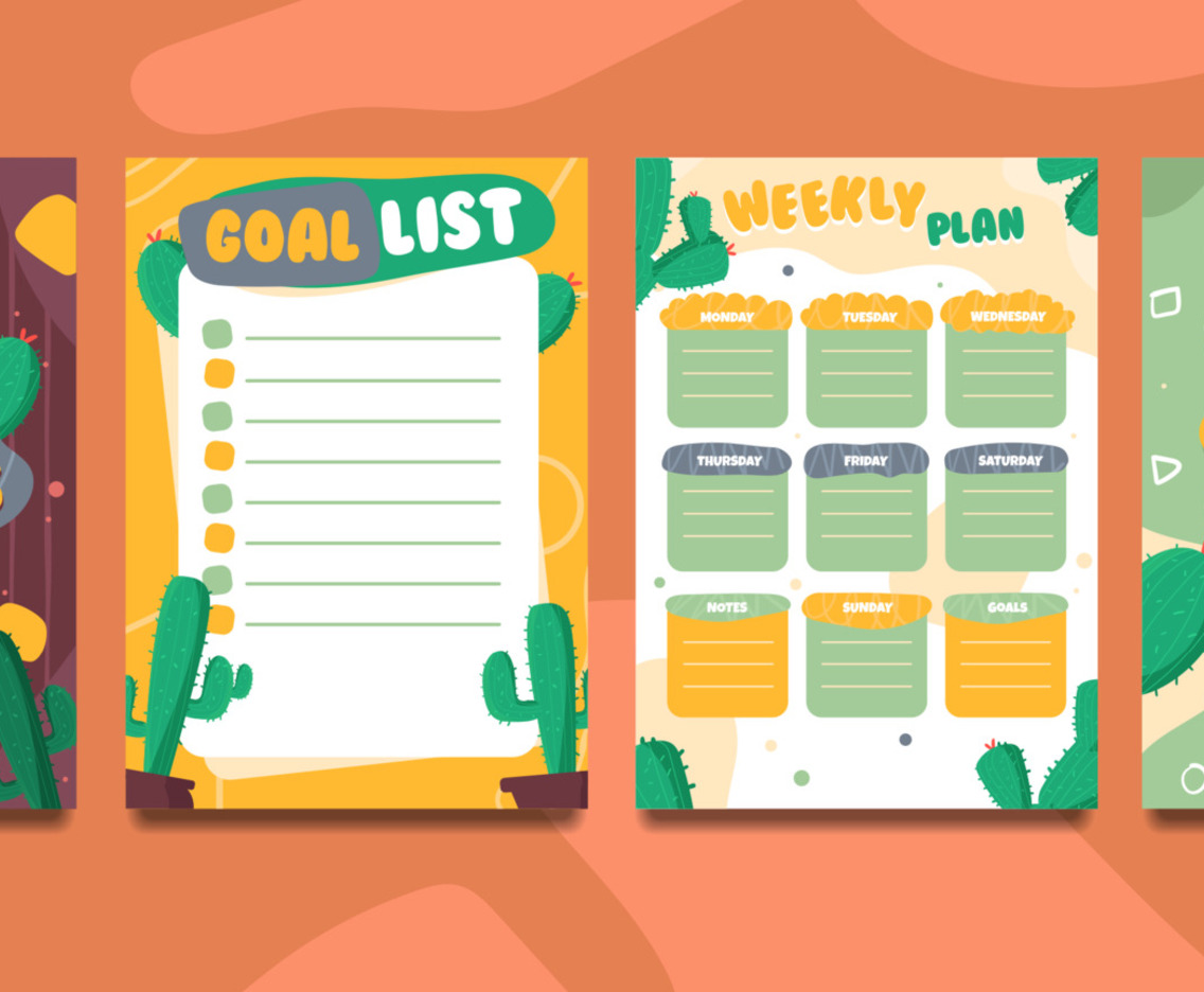 Fun Cactus Journal Template List