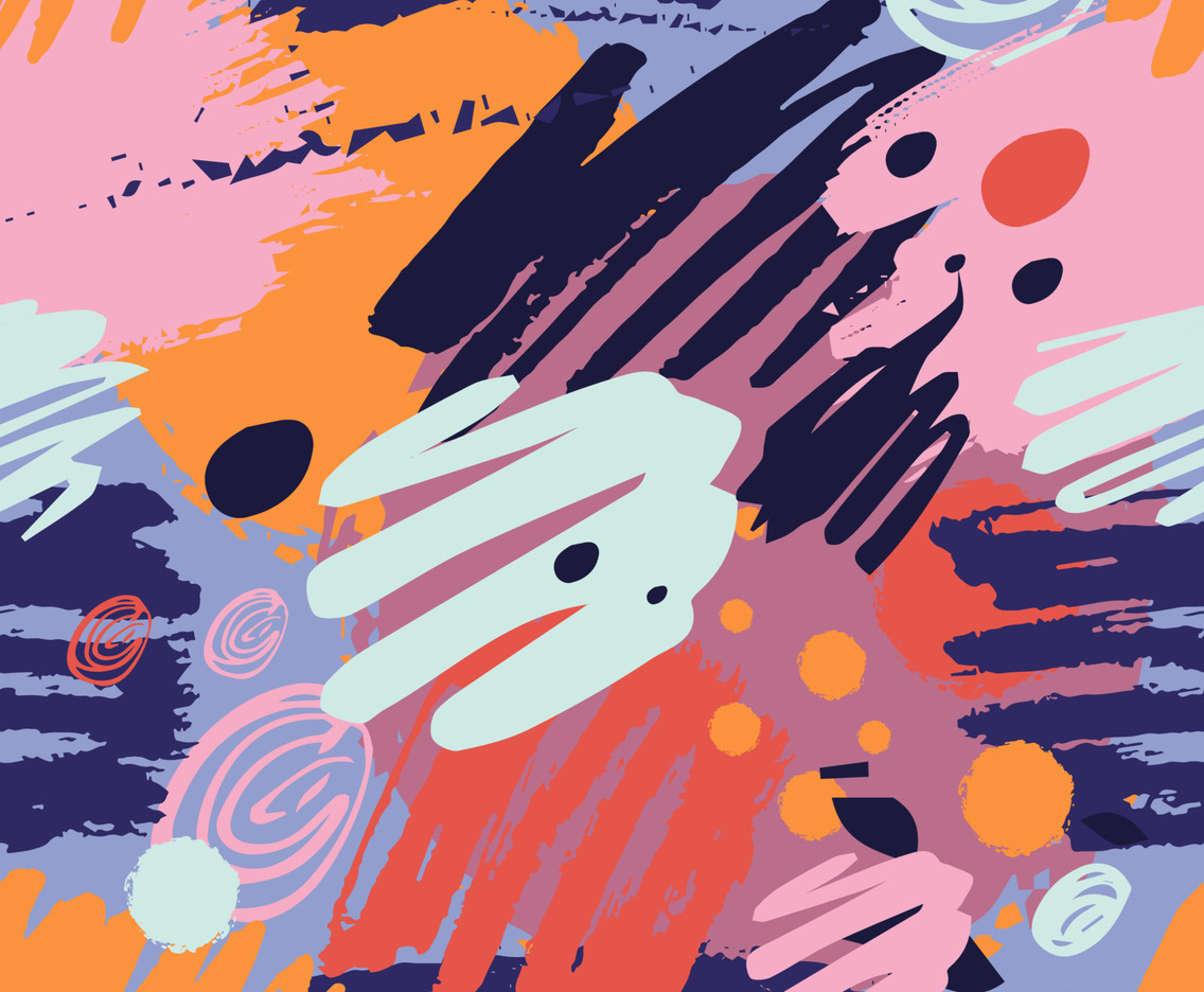 Brush Stroke Grunge Seamless Pattern