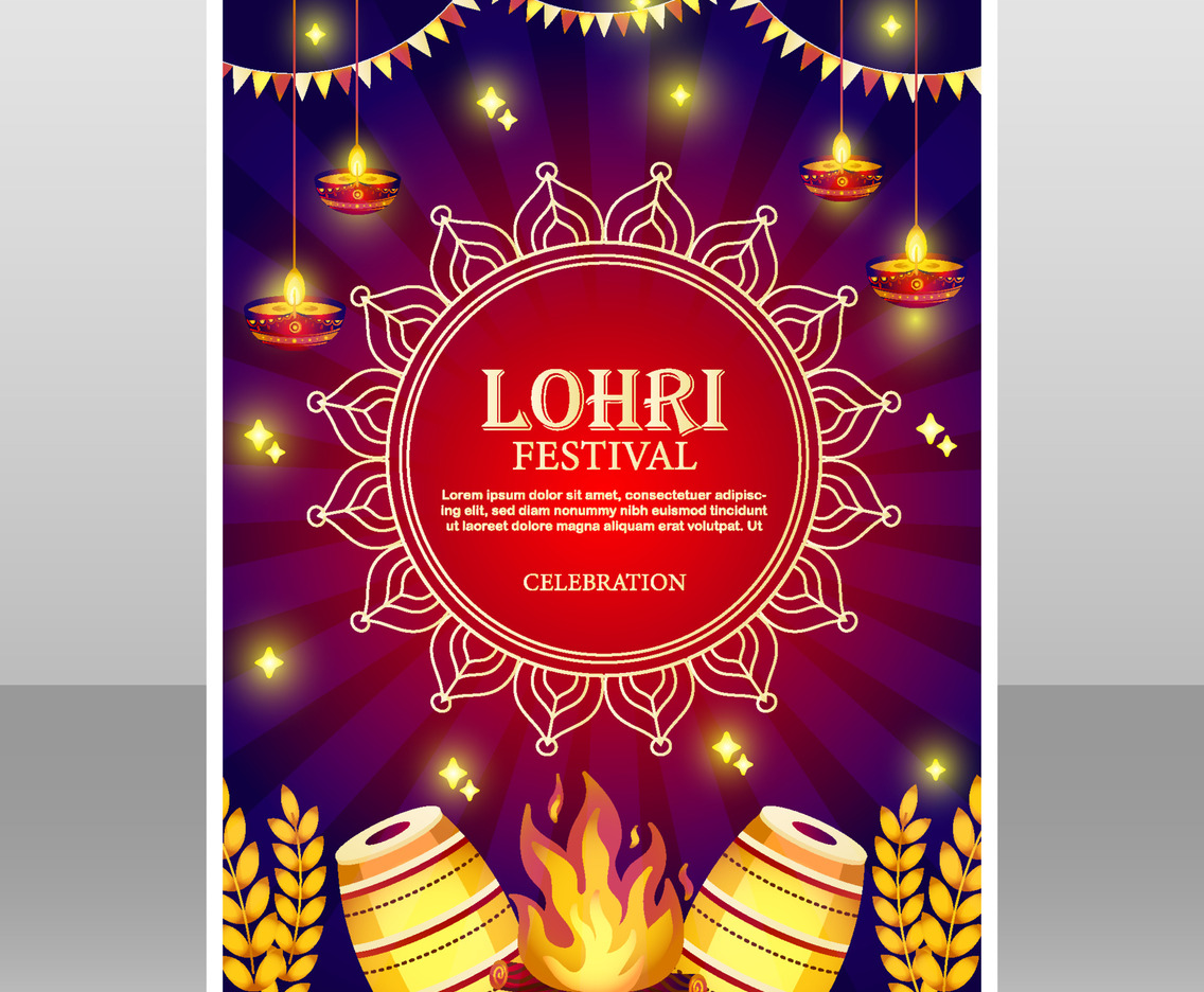 Lohri Festival Poster Template