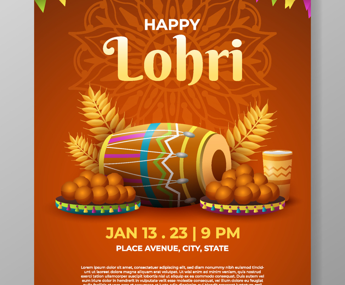 Lohri Festival Poster Template