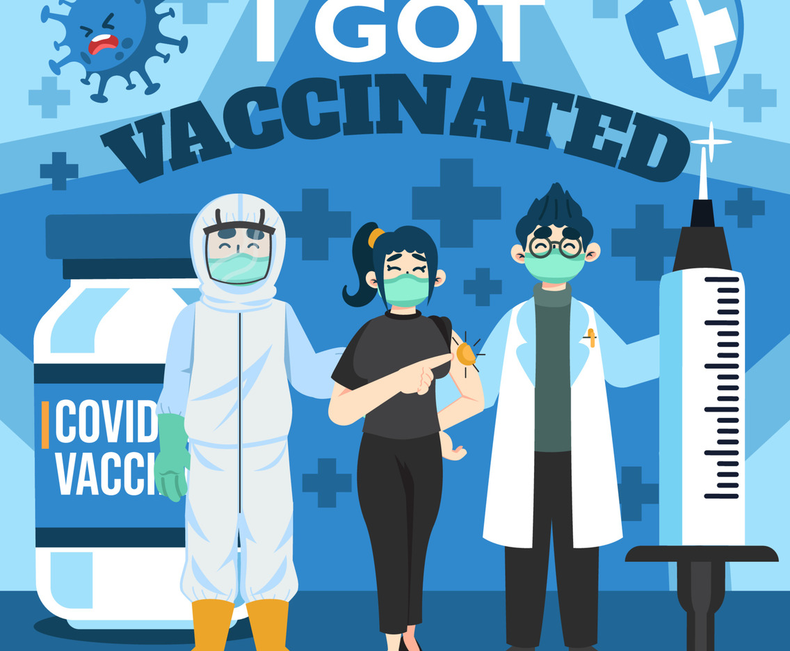Woman Got Vaccinated by Medical Personnel