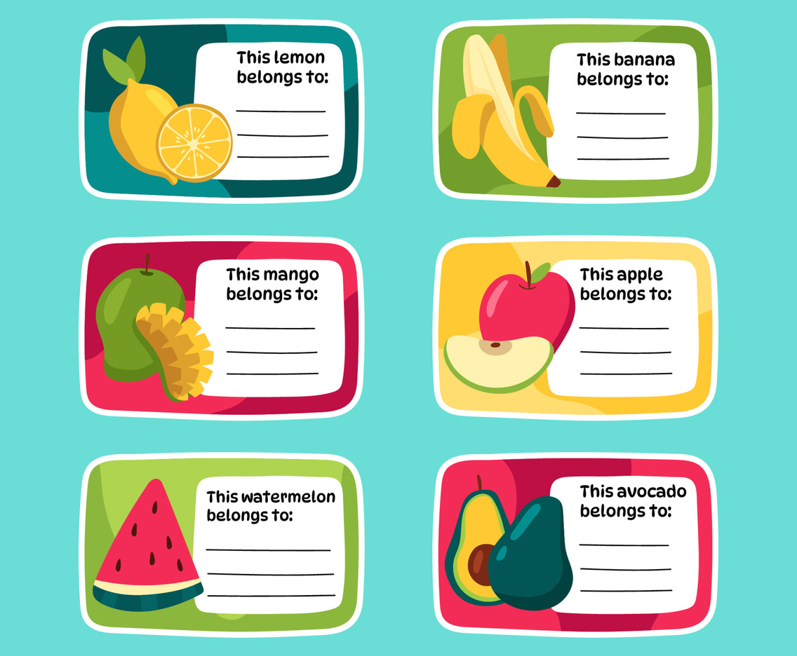 Belonging Fruits Sticker Labels