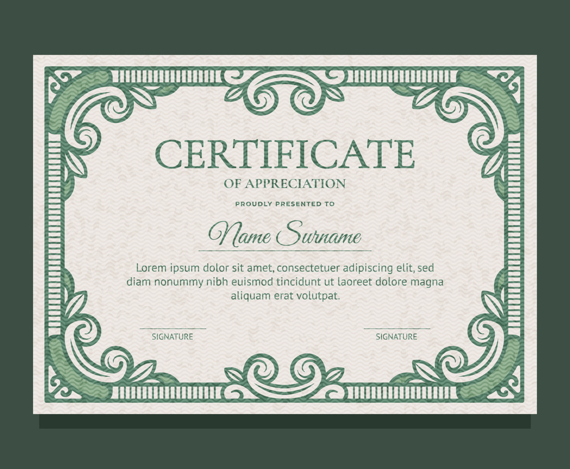 Victorian Classic Certificate Template