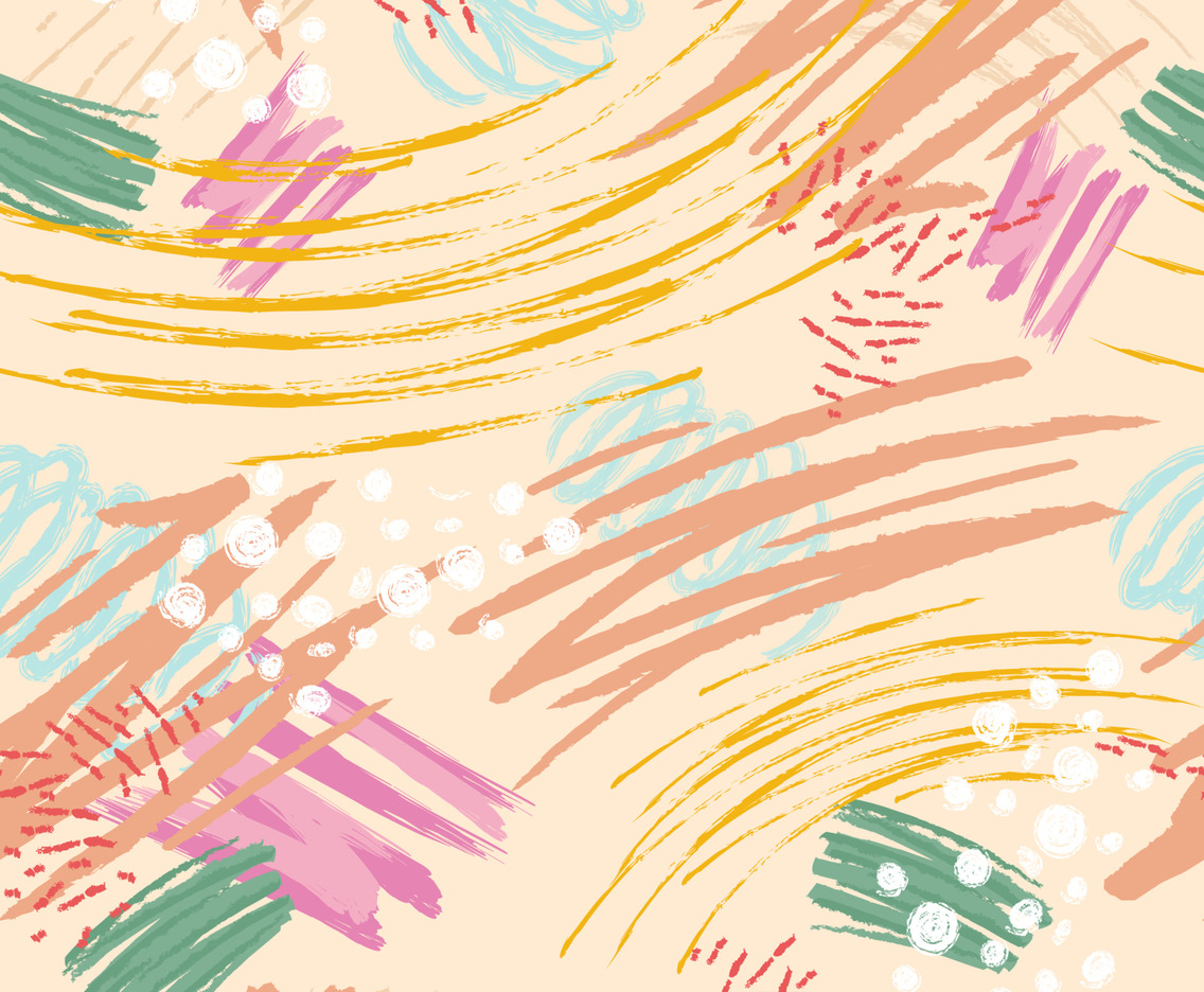 Pastel Handdrawn Brush Strokes Abstract Seamlesss Pattern