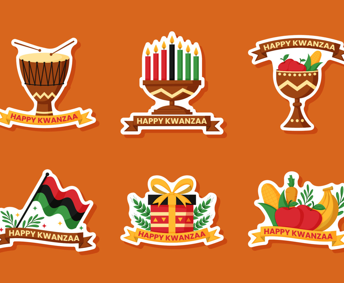 Happy Kwanzaa Sticker Set Collection