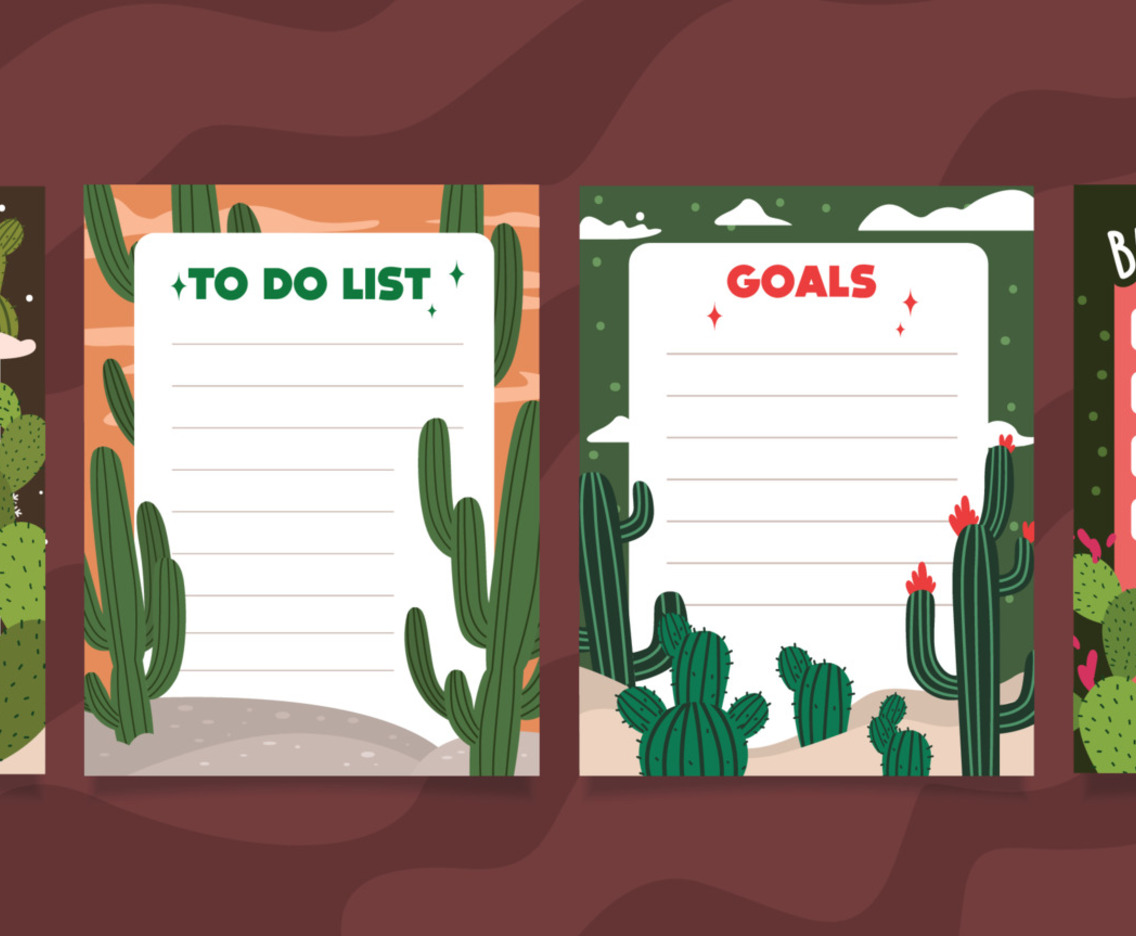 Cactus Themed Journal Template