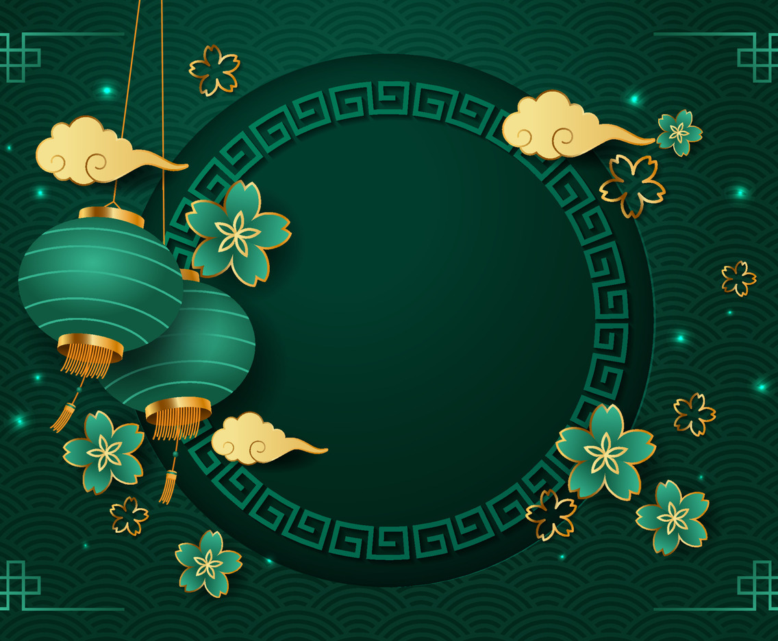 Jade Green Chinese New Year Background