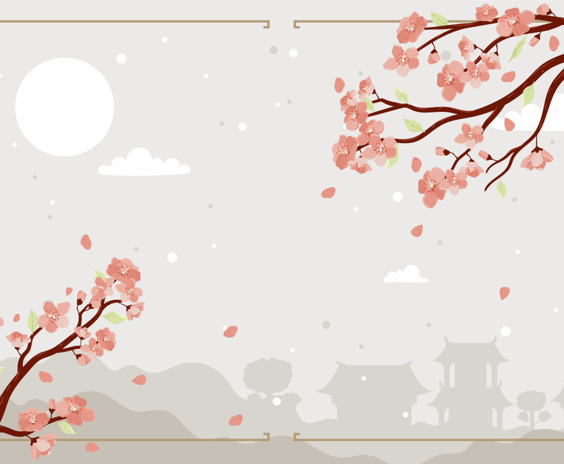 Peach Blossom Background