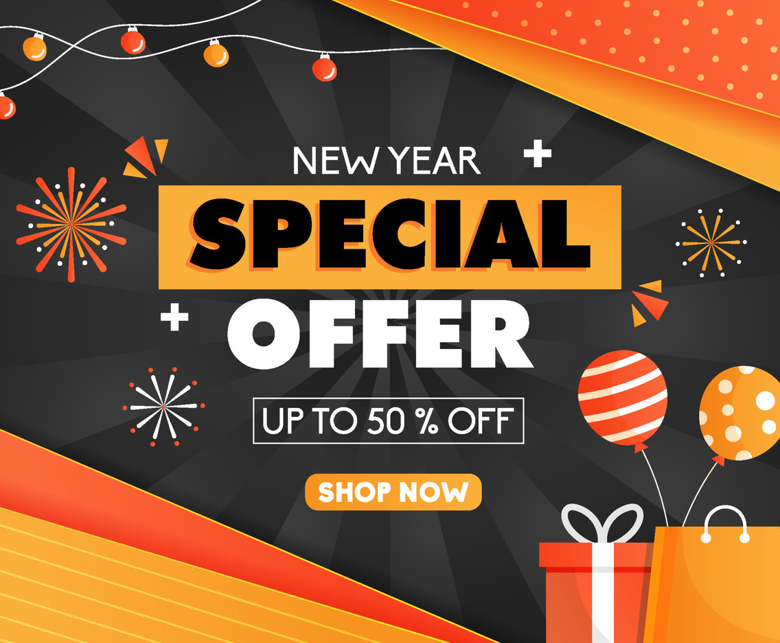 New Year Sale Discount Concept