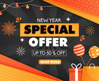 New Year Sale Discount Concept