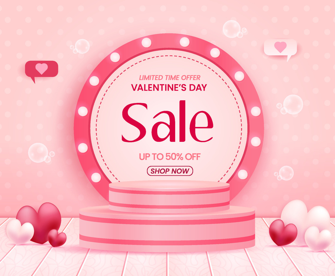 Valentine's Day Sale Concept